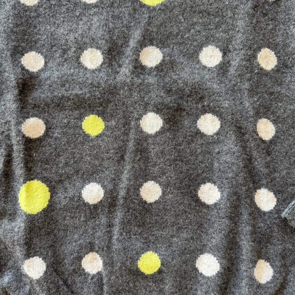 Halogen Charcoal Sweater with Lime Green and White Dots - Picture 2 of 10